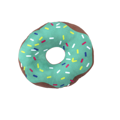 Play & Bite Donut Verde de Pelúcia para cães 