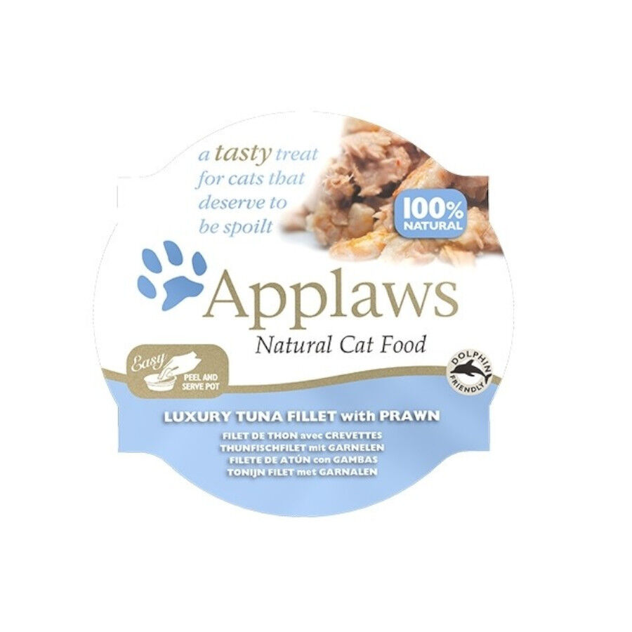 60 g Applaws Atum e Camar&otilde;es terrina para gatos, , large Imagem n&uacute;mero 3