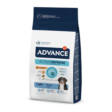 Advance Active Defense Maxi Light Frango e Arroz ração para cães