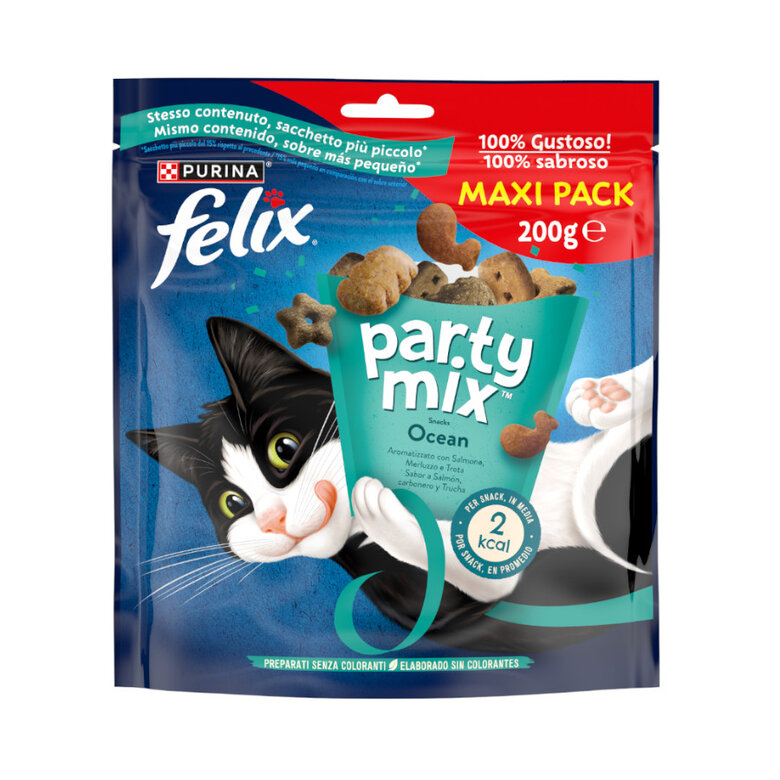 200 g Felix Biscoitos Party Mix Peixe para gatos,  Imagem número 1 200 g Felix Biscoitos Party Mix Peixe para gatos, , large Imagem número 1