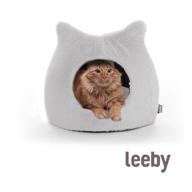 Leeby Igloo Anti Stress Cinzento para gatos