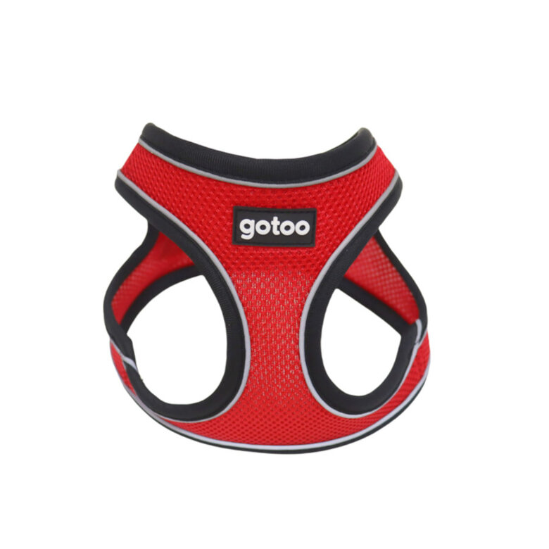 Gotoo Peitoral mesh vermelho refletor para cães,  Imagem número 1 Gotoo Peitoral mesh vermelho refletor para cães, , large Imagem número 1