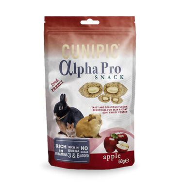 Cunipic Alpha Pro Aperitivos Maçã para coelhos e roedores