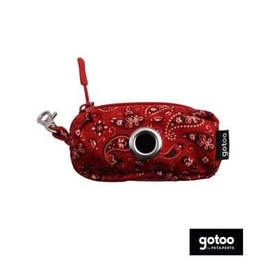 Gotoo Porta saco vermelho estampado caxemira para cães