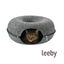 Leeby Cama T&uacute;nel Feltro Cinzento para gatos, , large Indicador imagem n&uacute;mero 2