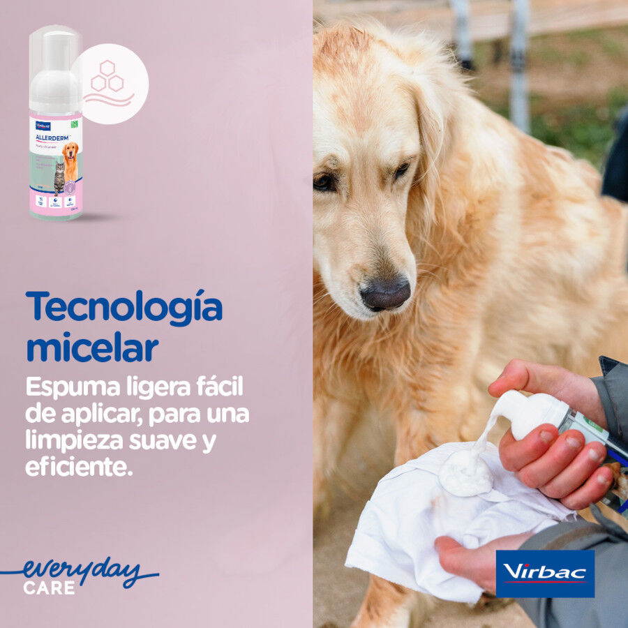 100 ml Virbac Allerderm Foam Cleanser Espuma de limpeza para c&atilde;es, , large Imagem n&uacute;mero 5