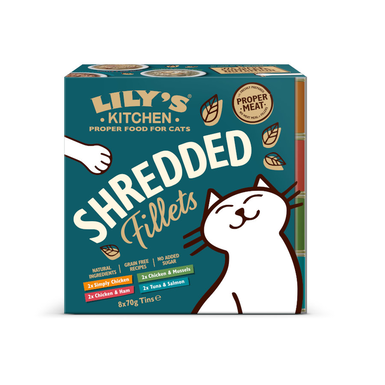 Lily’s Kitchen Shredded Filetes lata para gatos  