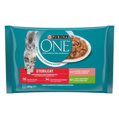 Purina One Esterilizado Saqueta em molho para gatos
