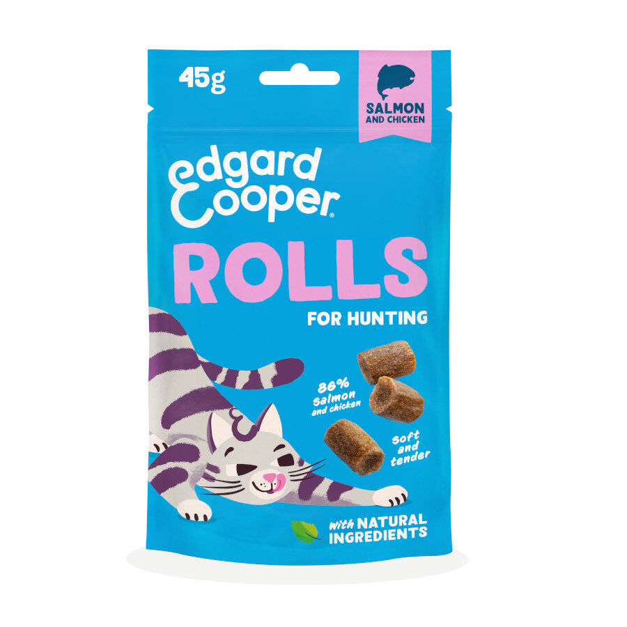45 g Edgard & Cooper Snack de salm&atilde;o e frango para gatos   , , large Imagem n&uacute;mero 1