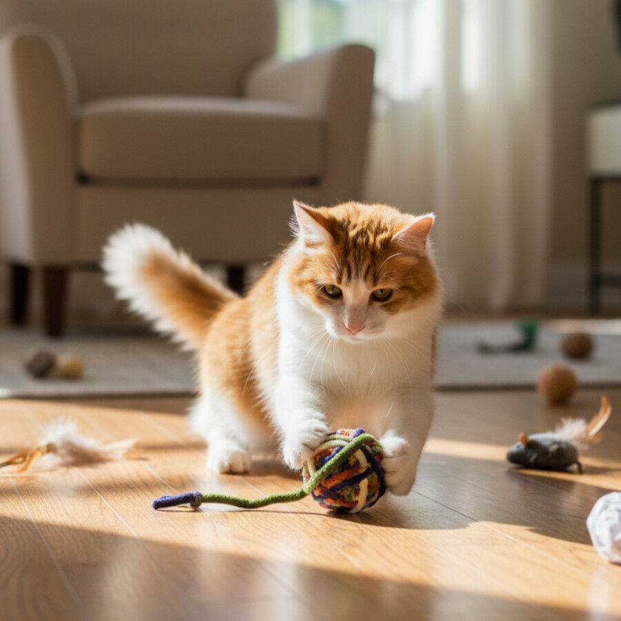 Tootoy! Chase & Play Bola de l&atilde; para gatos, , large Imagem n&uacute;mero 1