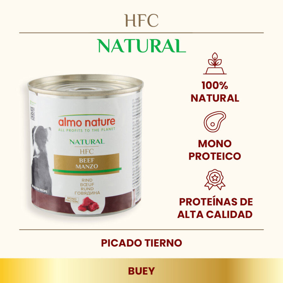 280 g Almo Nature HFC boi lata para c&atilde;es, , large Imagem n&uacute;mero 2