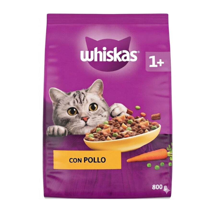 800 g Whiskas Adulto Pollo Pienso para gatos, , large Imagem n&uacute;mero 1
