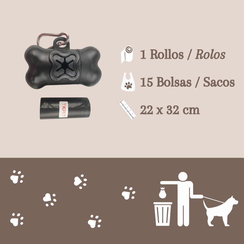 TK Pet Dispensador de sacos preto para cães,  Imagem número 3 TK Pet Dispensador de sacos preto para cães, , large Imagem número 3