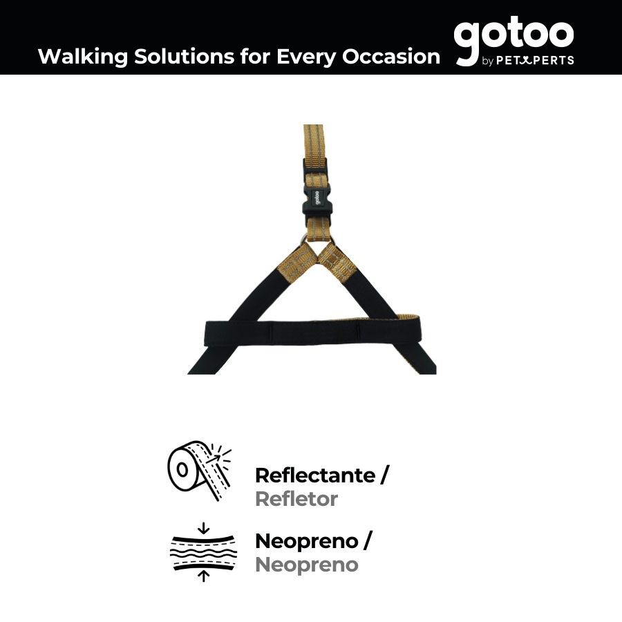 Gotoo Peitoral nylon bege para c&atilde;es, , large Imagem n&uacute;mero 3