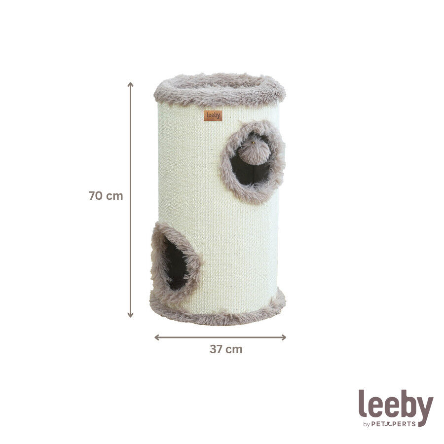 Leeby Bruno barril arranhador com cama nido e brinquedo para gatos, , large Imagem n&uacute;mero 4