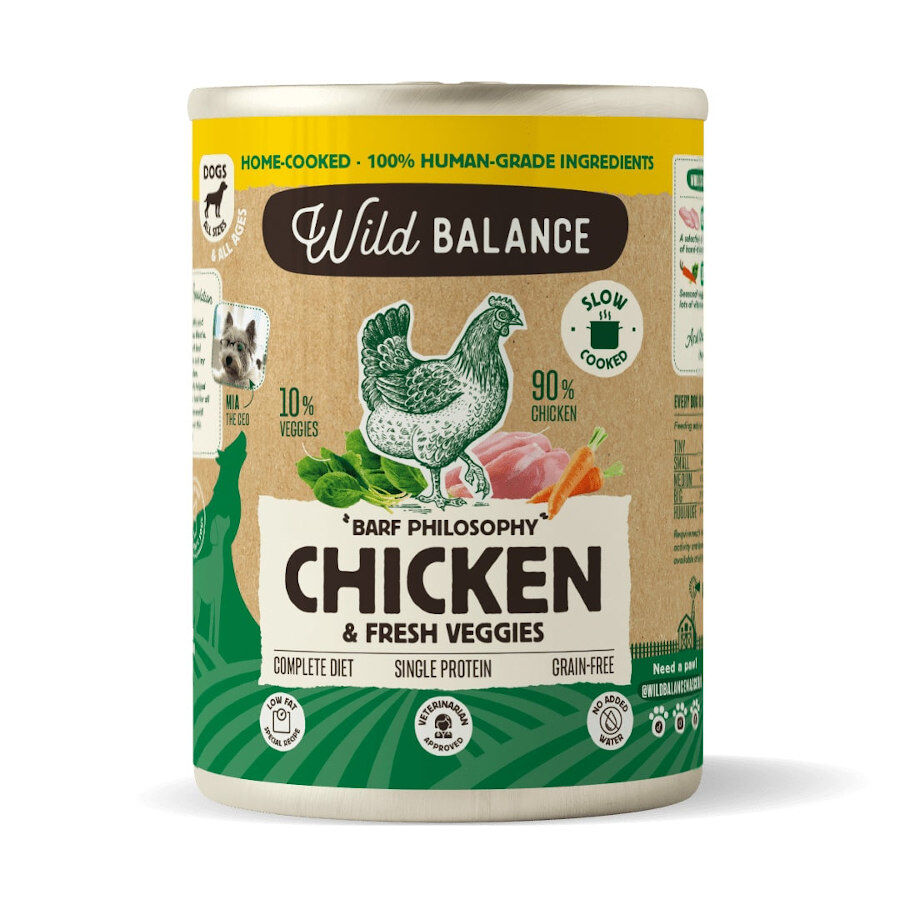 24 latas x 400 g Wild Balance BARF de Frango e Legumes em lata para c&atilde;es  Pack poupan&ccedil;a!, , large Imagem n&uacute;mero 1