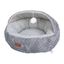 Leeby Alcofa Cinzenta e Branca com Brinquedo para gatos, , large Indicador imagem número 1