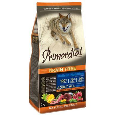 Primordial Adult Grain Free Cordeiro e Atum ração para cães