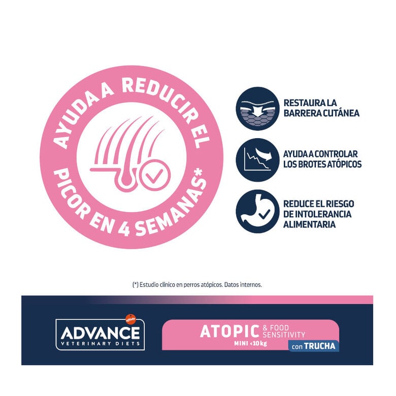 3 kg Advance Veterinary Diets Mini Atopic Truta ração para cães,  Imagem número 3 3 kg Advance Veterinary Diets Mini Atopic Truta ração para cães, , large Imagem número 3