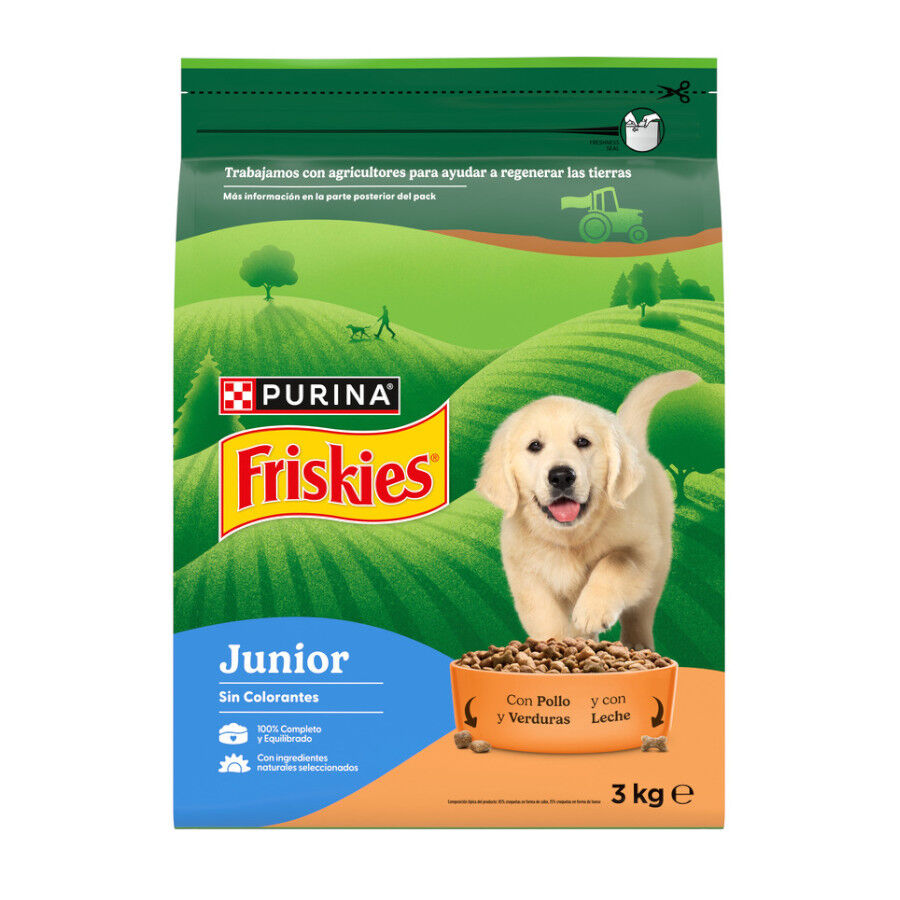 Friskies Junior frango e legumes ra&ccedil;&atilde;o cachorros, , large Imagem n&uacute;mero 1