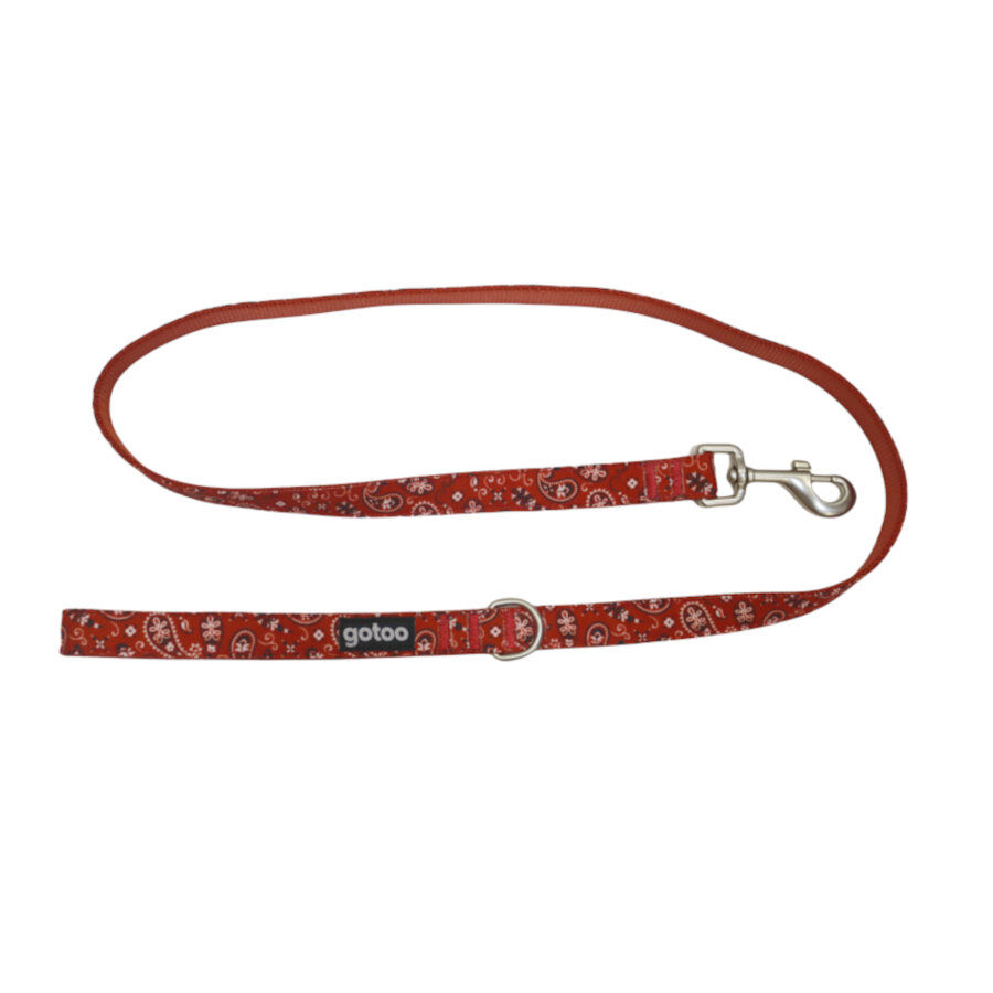 Gotoo Trela estampada de caxemira vermelha para c&atilde;o, , large Imagem n&uacute;mero 1