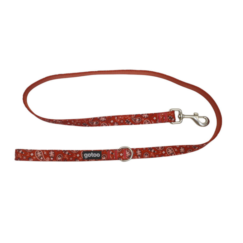 Gotoo Trela estampada de caxemira vermelha para cão,  Imagem número 1 Gotoo Trela estampada de caxemira vermelha para cão, , large Imagem número 1