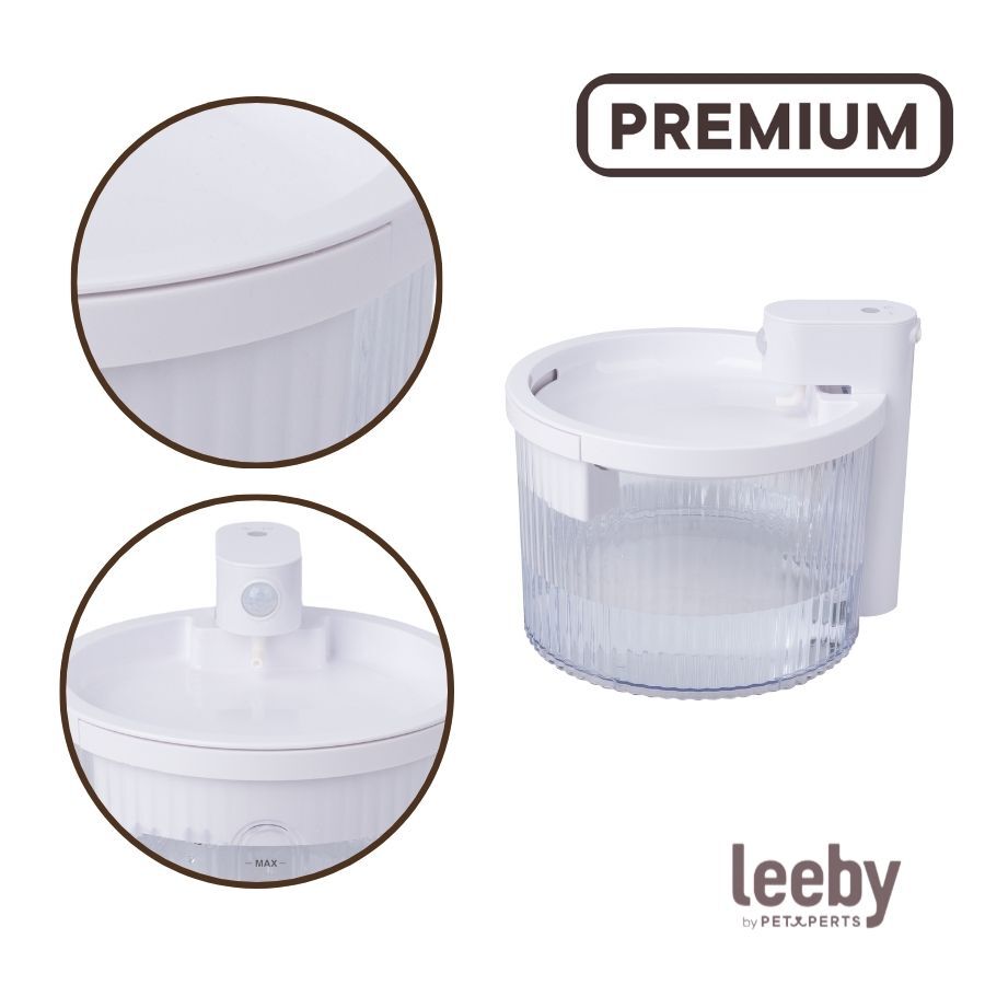 Leeby Fonte de &Aacute;gua Sem Fios Branca para c&atilde;es e gatos, , large Imagem n&uacute;mero 3