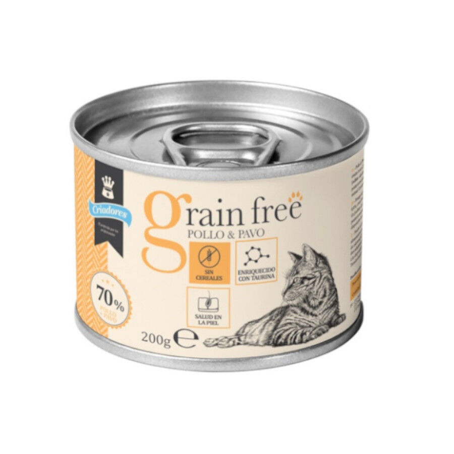 200 g Criadores Adulto Grain Free Frango e Peru em lata para gatos, , large Imagem n&uacute;mero 1