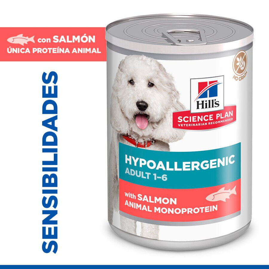 363 g Hill's Science Plan Hypoallergenic Alimento H&uacute;mido com Salm&atilde;o para C&atilde;es Adultos, , large Imagem n&uacute;mero 2