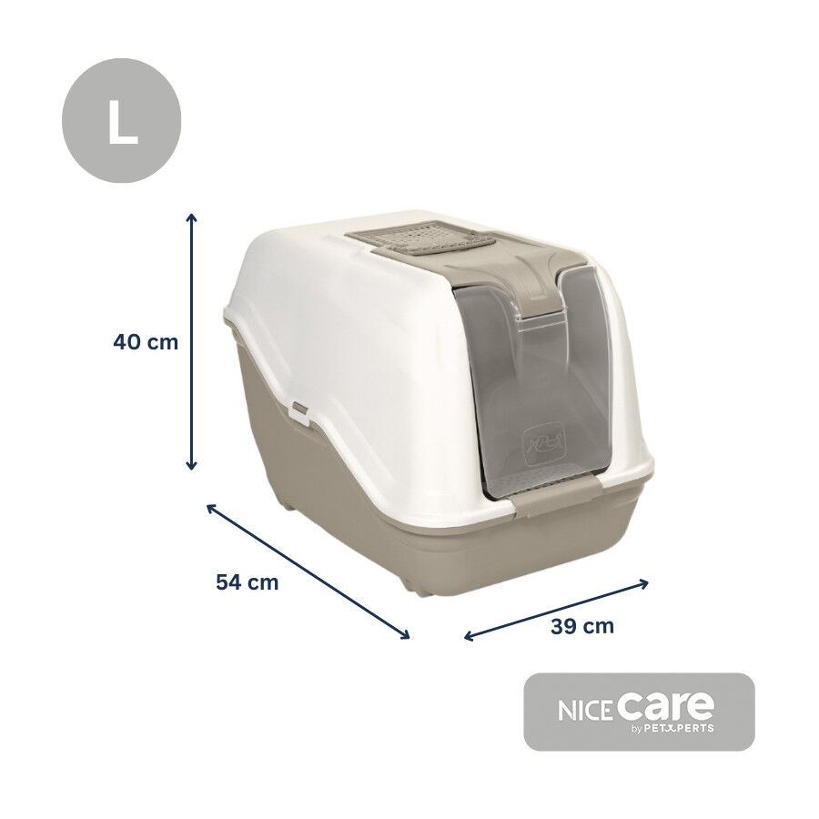Nice Care Caixa de areia fechada Netta Close bege para gatos, , large Imagem n&uacute;mero 4