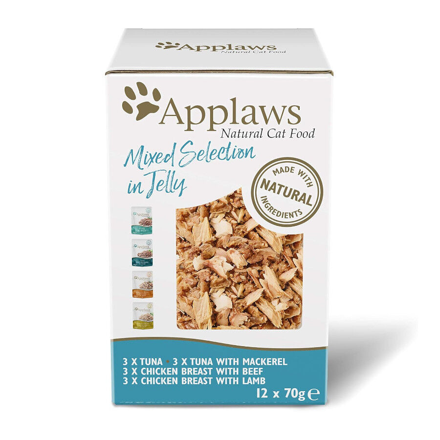12 saquetas x 70 g Applaws Selection Mix em Gelatina saqueta para gatos - Multipack, , large Imagem n&uacute;mero 1