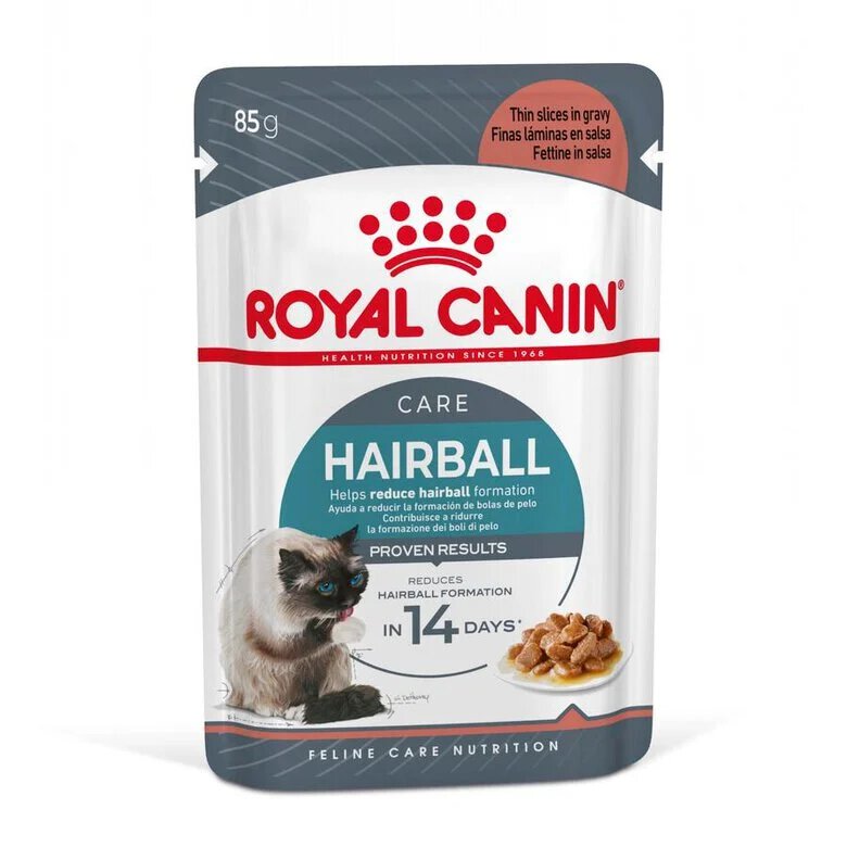 85 g Royal Canin Hairball alimento húmido em molho saquetas para gatos,  Imagem número 1 85 g Royal Canin Hairball alimento húmido em molho saquetas para gatos, , large Imagem número 1