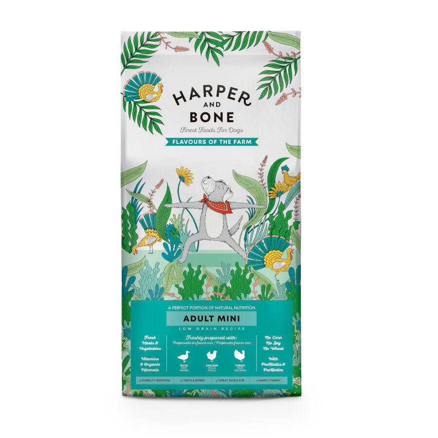 10 kg Harper & Bone Flavours Farm Ra&ccedil;&atilde;o de frango e peru Adult Mini para c&atilde;es, , large Imagem n&uacute;mero 1