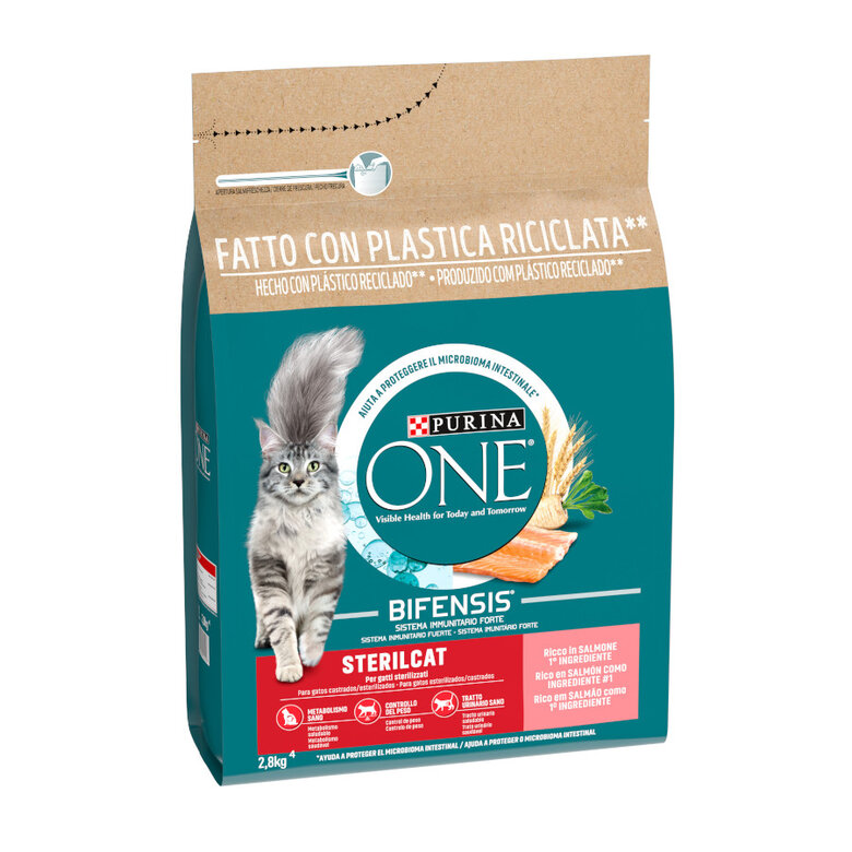 2.8 kg Purina One Adult Bifensis Esterilizado Salmão ração para gatos,  Imagem número 1 2.8 kg Purina One Adult Bifensis Esterilizado Salmão ração para gatos, , large Imagem número 1