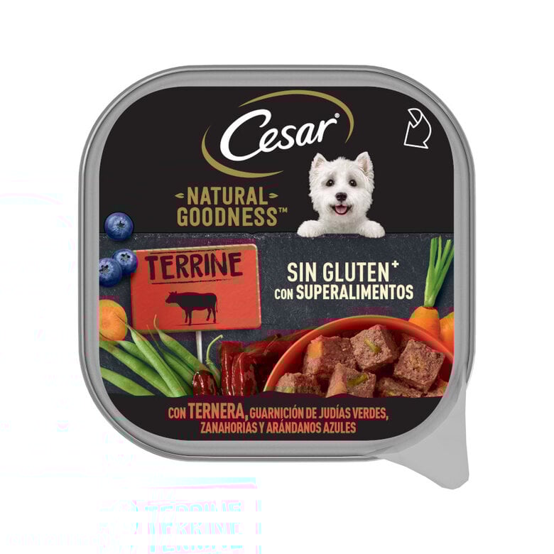 100 g Cesar Natural Goodness Alimento húmido de novilho em terrina para cães,  Imagem número 1 100 g Cesar Natural Goodness Alimento húmido de novilho em terrina para cães, , large Imagem número 1