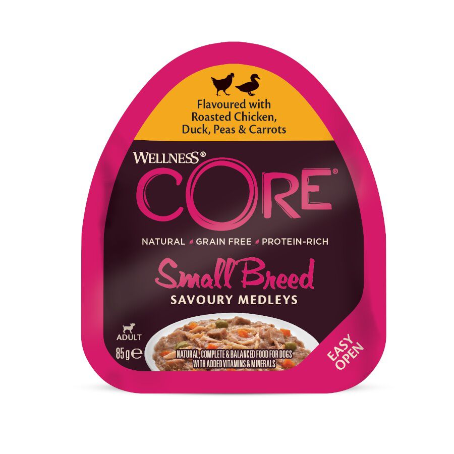 85 g Wellness Core Small Breed Grain Free Frango e Pato terrina para c&atilde;es, , large Imagem n&uacute;mero 1