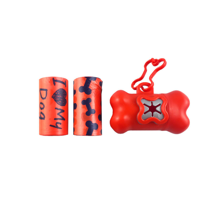 Nova Clean Pack Dispensador de Sacos Vermelho + 60 Sacos Higi&eacute;nicos para c&atilde;es, , large Imagem n&uacute;mero 1