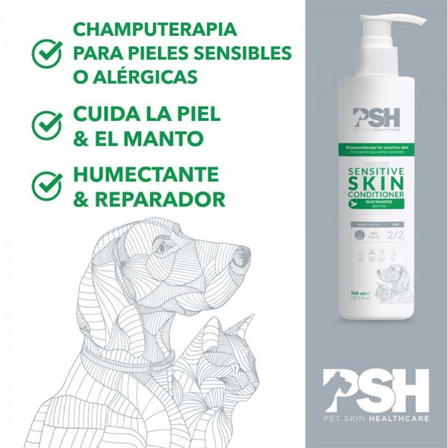 PSH Sensitive Skin Condicionador para c&atilde;es e gatos, , large Imagem n&uacute;mero 3