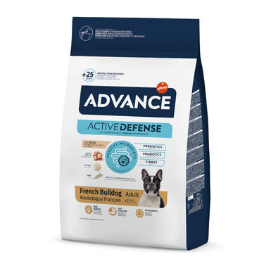 Advance Active Defense Bulldog Francês Pato e Arroz ração para cães