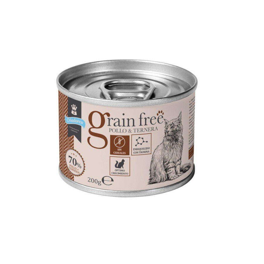 200 g Criadores Grain Free Frango e Terneira lata para gatitos, , large Imagem n&uacute;mero 1