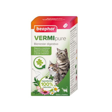 Beaphar VERMIpure Repelente Interno Natural em comprimidos para gatos e gatinhos
