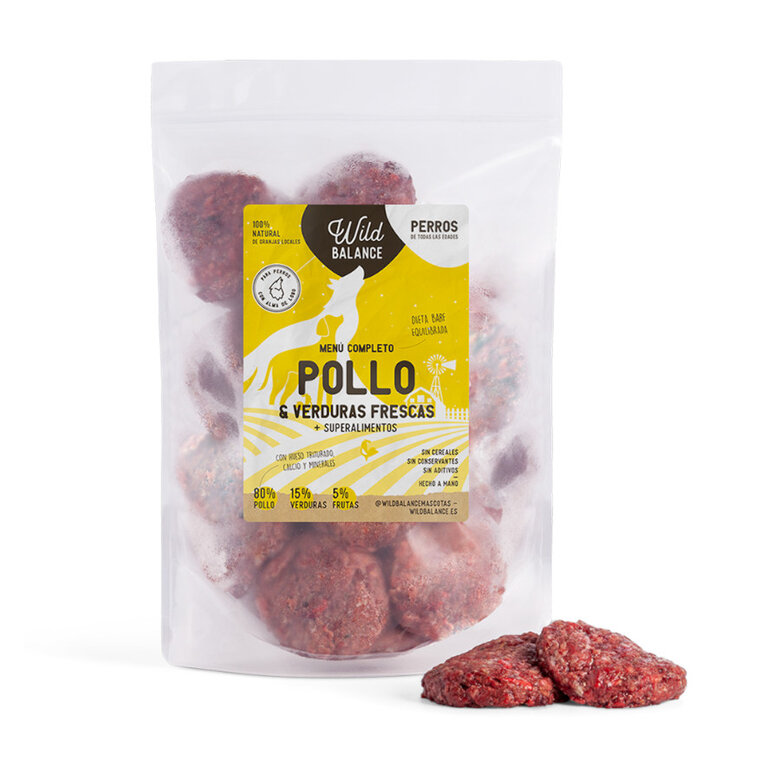 1 kg Wild Balance BARF Frango e Legumes alimentação natural congelada para cães,  Imagem número 1 1 kg Wild Balance BARF Frango e Legumes alimentação natural congelada para cães, , large Imagem número 1