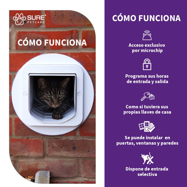 Sure Petcare SureFlap Porta Automática Branca com Microchip ,  Imagem número 3 Sure Petcare SureFlap Porta Automática Branca com Microchip , , large Imagem número 3