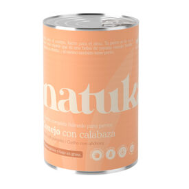 Natuka Alimento húmido de coelho e abóbora em lata para cães