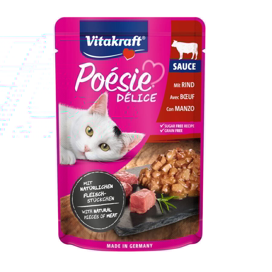 Vitakraft Po&eacute;sie Pouch ternera comida para gatos Imagem n&uacute;mero 1