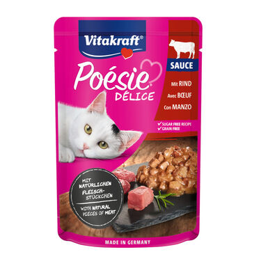 Vitakraft Poésie Boi saqueta em molho para gatos