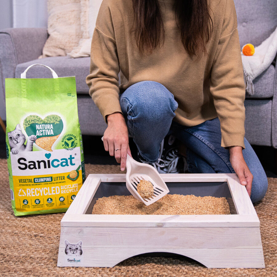 10 L Sanicat Natura Activa Recycled Areia para gatos, , large Imagem n&uacute;mero 4