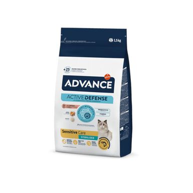 Advance Active Defense Sensitive Sterilized Salmão e Cevada ração para gatos