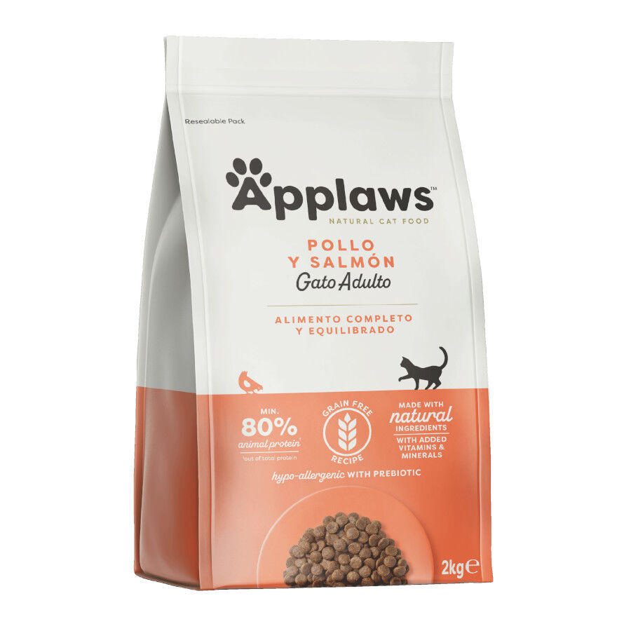 2 kg Applaws Feline Adult Grain Free frango e salm&atilde;o ra&ccedil;&atilde;o para gatos, , large Imagem n&uacute;mero 1