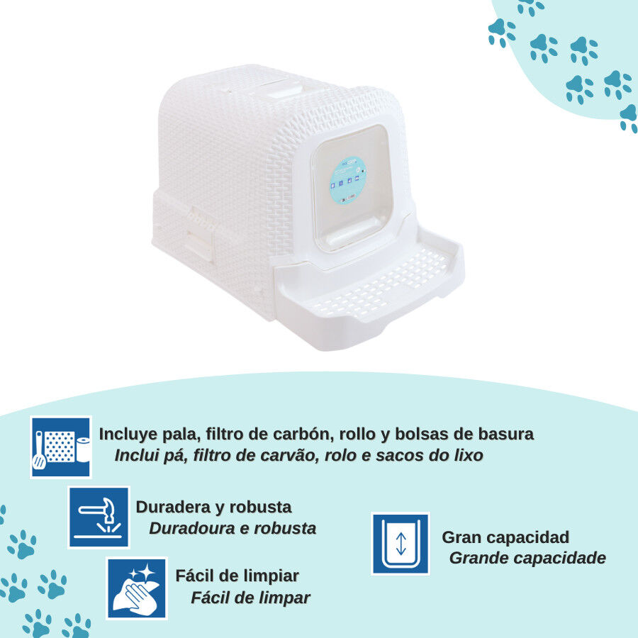 Nice Care Caixa de Areia Fechada Branco para gatos, , large Imagem n&uacute;mero 4